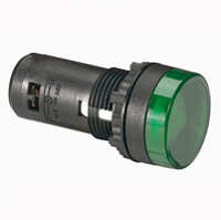 Лампа сигнальная ∅ 22,3 - Osmoz - с подсветкой - со встроенным светодиодом - IP 66 - зеленый Legrand Лампа сигнальная моноблочная 22.3 Osmoz с подсветкой со встроенным светодиодом (24141) Legrand