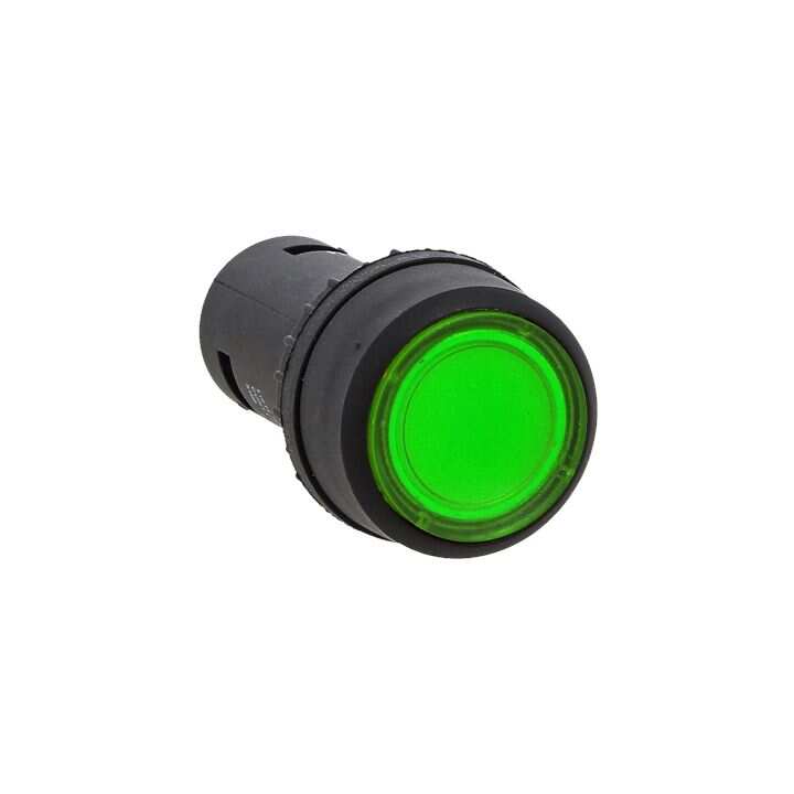 Кнопка SW2C-10D с подсветкой зеленая NO EKF_IP54 Кнопка SW2C-10D с подсветкой зеленая NO EKF_IP54