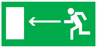 Знак &quot;Направление к эвакуационному выходу налево.&quot; 150*300 Знак "Направление к эвакуационному выходу налево." 150*300