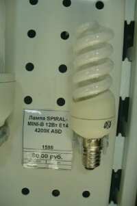 12Вт Е14 Лампа SPIRAL- MINI-B 12Вт 4200К ASD