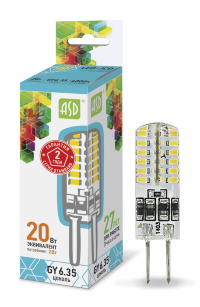 Лампа светодиодная LED-JCD-standard 2Вт 230В GY6,35 4000К 180Лм ASD
